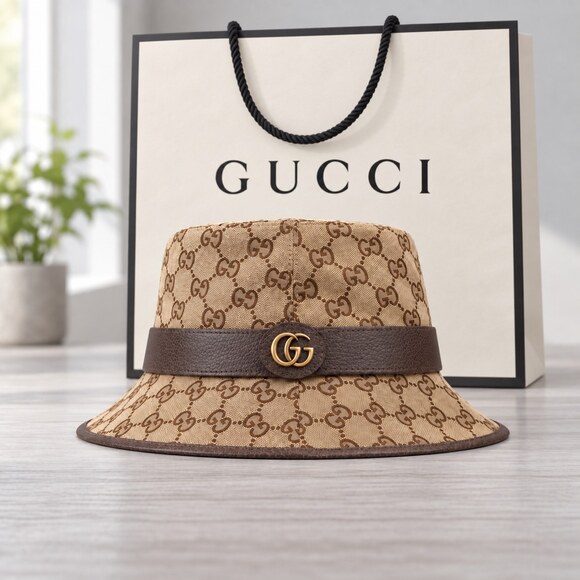 None Accessories - Gucci GG Canvas Bucket Hat